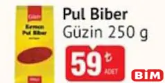 GÜZİN PUL BİBER 250 G fiyat ve kampanya bilgisi